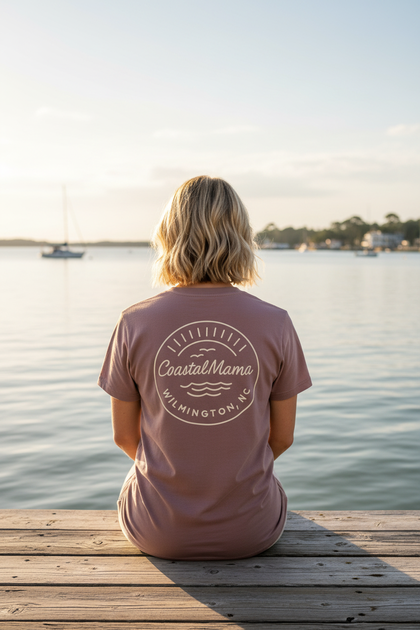Classic Coastal Mama Tee (Coffee)