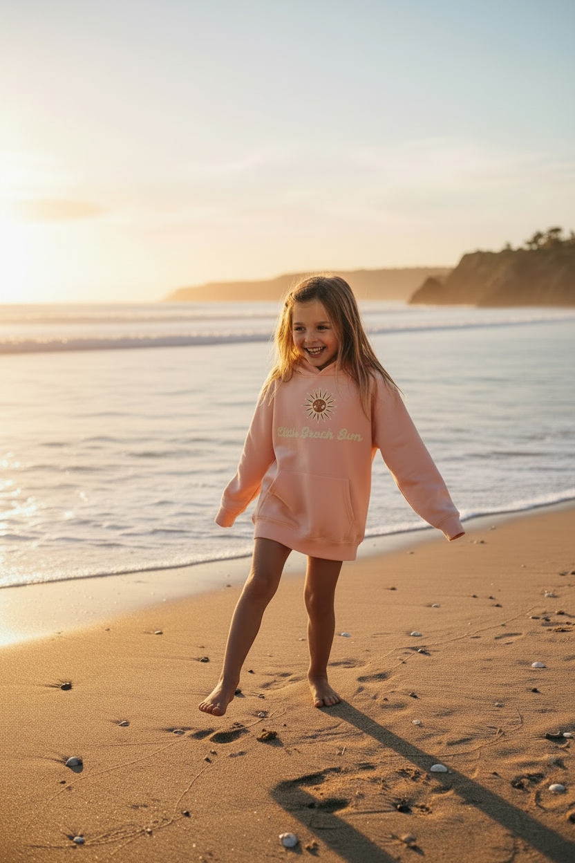 Little Beach Bum Hoodie (Peach)
